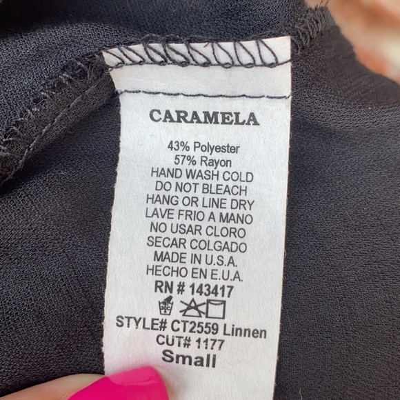 The Impeccable Pig Caramela Black Ruffle Blouse - Picture 8 of 8